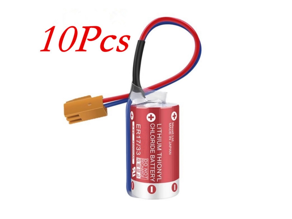 ER17-33-10S MAXELL ER17330 Backup PLC with 2-hole 2-wire brown plug